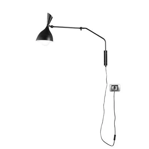 Applique E27 LUCE DESIGN 75x53x18cm noir Morgan  - I-MORGAN-AP-NER