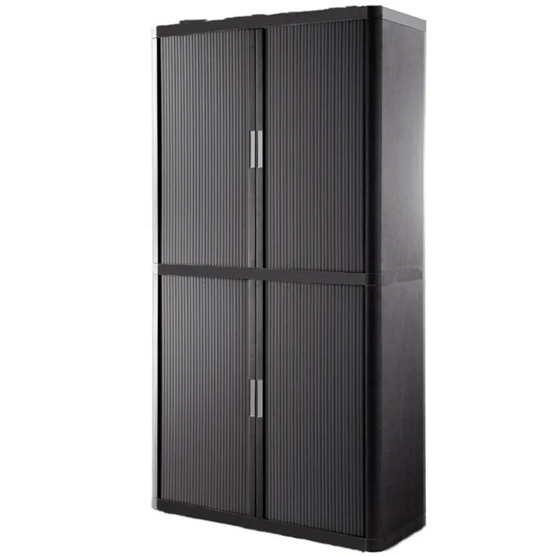 Armoire haute - Hauteur 2 mètres - corps anthracite - rideaux anthracite