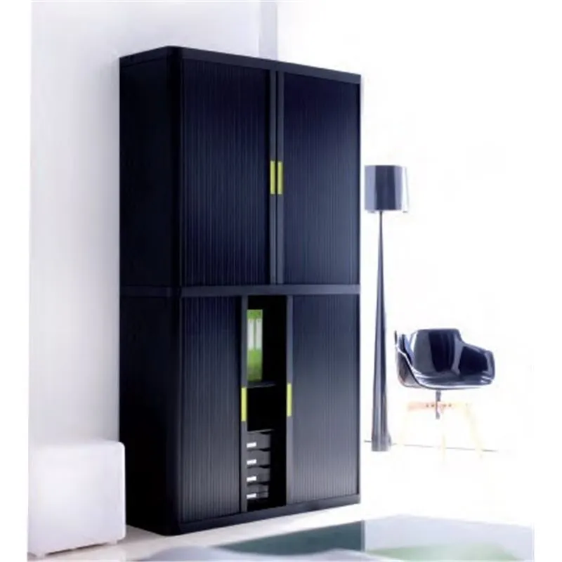 Armoire haute - Hauteur 2 mètres - corps anthracite - rideaux anthracite