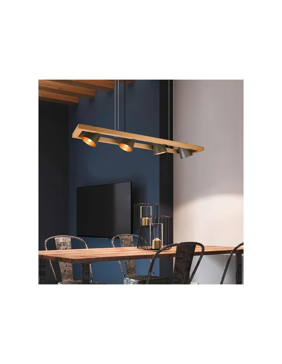 BELL Plafonnier LED hauteur réglable 4 lumières | LéonLeds