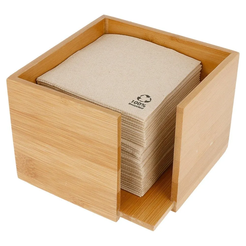 Distributeur de serviettes bambou 13,5x13,5x10cm - par 1