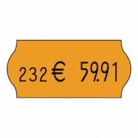 Etiquette meto format 26 x 12 mm - fluo orange standard