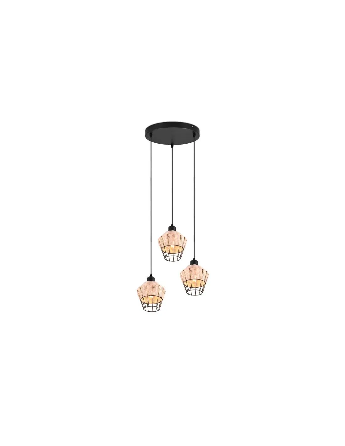 Plafonnier LED BORKA 3 lumières, hauteur réglable | LéonLeds