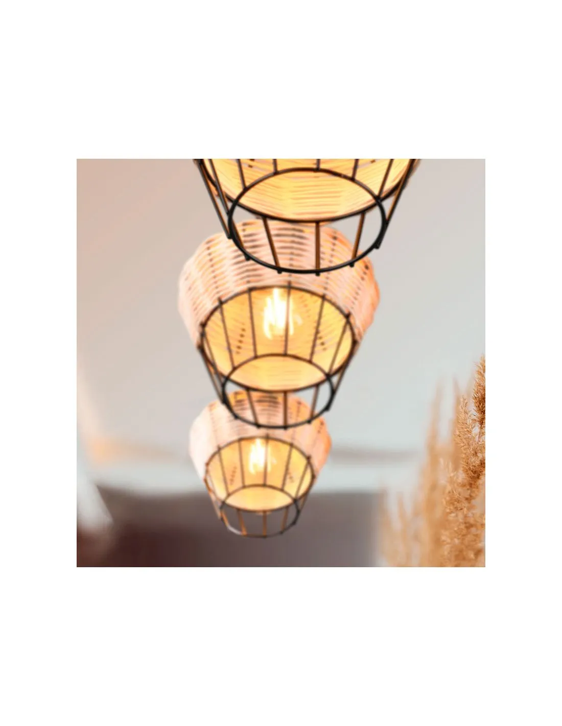 Plafonnier LED BORKA 3 lumières, hauteur réglable | LéonLeds