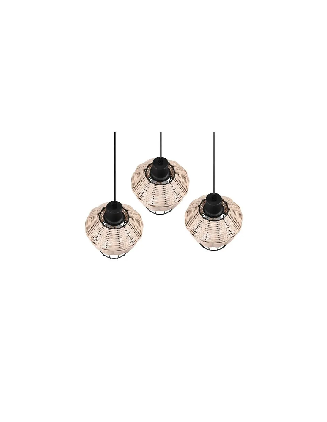 Plafonnier LED BORKA 3 lumières, hauteur réglable | LéonLeds
