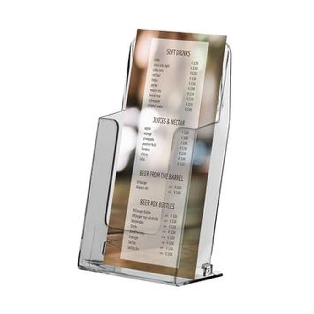 Porte-brochure Apollo format 1/3 A4 orientation portrait transparent
