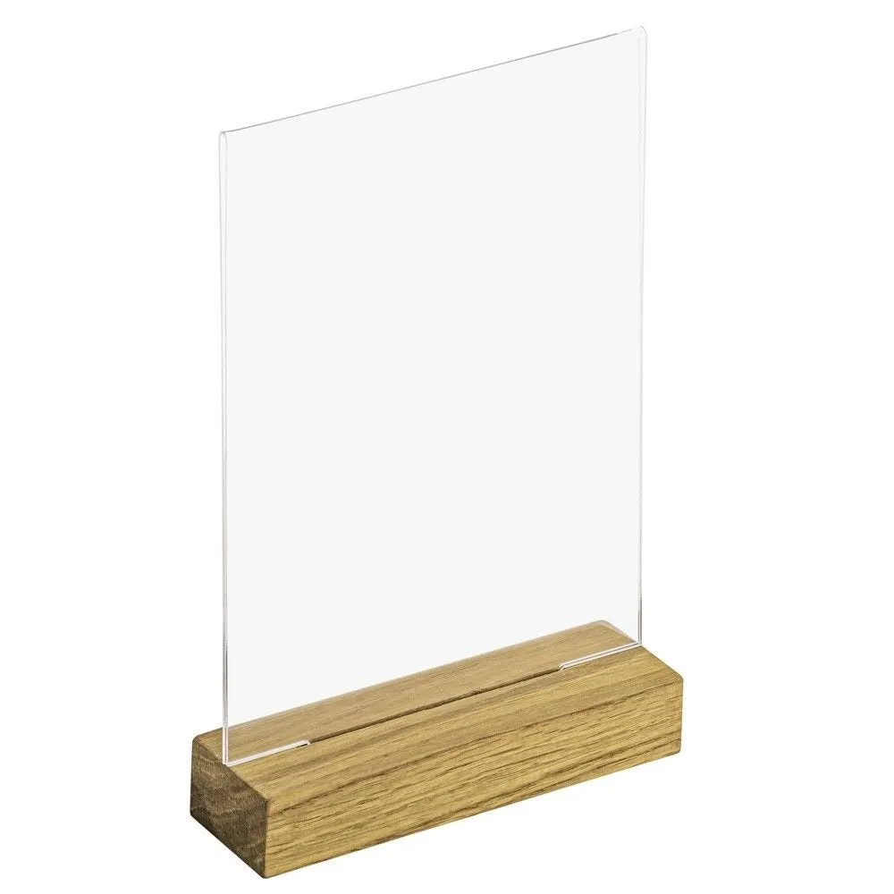 Porte visuel Base Bois Format A7 Portrait