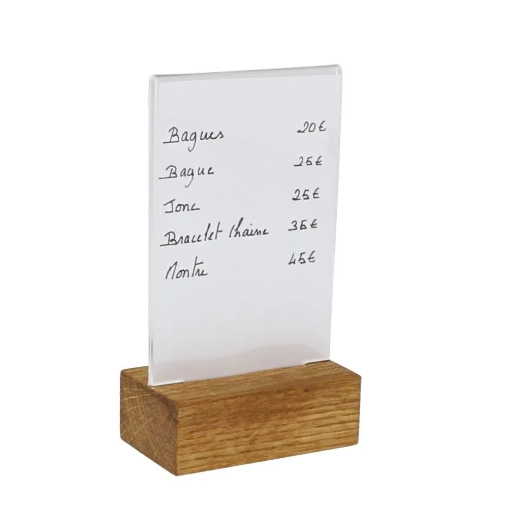 Porte visuel Base Bois Format A7 Portrait