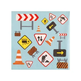 Serviettes Chantier Anniversaire x20