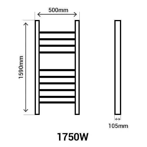 Sèche-serviettes électrique menhir avec soufflerie 1750W THERMOR Riva 4 - 471494