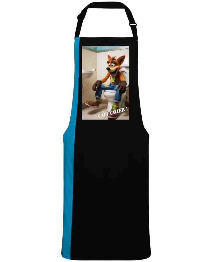 Tablier bicolore Crash bandicoot par  TiA